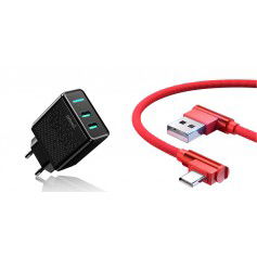 Dr. Phone-DrPhone - ACC02 - Smart IQ - 5V 2.4A - 2 USB Poorten + 1 Meter USB-C / Type-C G1 Haakse 90 Graden Oplaad + Data Kabel€ 17,95€ 14,83DrPhoneKabel & Lader8720118737712