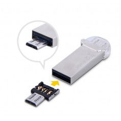 LUXWALLET O2 - OTG Micro USB Smartphone Adapter - Zet normale USB in Micro USB flashdrive - o.a USB Sticks, Controllers