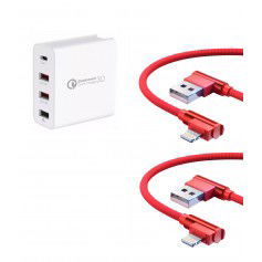 Dr. Phone-DrPhone ICON2 - 48W Snellader - 4 Poorten Lader + 2x Lightning Kabels voor Apple iPhone / iPad Pro / Air / Mini€ 27,95€ 23,10DrPhoneKabel & Lader8720118737996