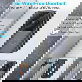 Dr. Phone-DrPhone® HawkX1 – Video Deurbel – Wireless Camera 4G + Wifi - Waterdicht - Inclusief App + 3 Batterijen - Zwart€ 69,95€ 57,81DrPhoneCamera 8720118055595