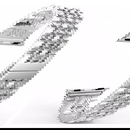 Dr. Phone-DrPhone 7-Kralen - Horlogeband RVS - Roestvrij Stalen Armband - Geschikt voor iOS SmartWatch 42mm / 44mm / 44mm - Zilver/Zilver€ 29,95€ 24,75DrPhoneWearablebandje7091138481314