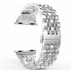 Dr. Phone-DrPhone 7-Kralen - Horlogeband RVS - Roestvrij Stalen Armband - Geschikt voor iOS SmartWatch 42mm / 44mm / 44mm - Zilver/Zilver€ 29,95€ 24,75DrPhoneWearablebandje7091138481314