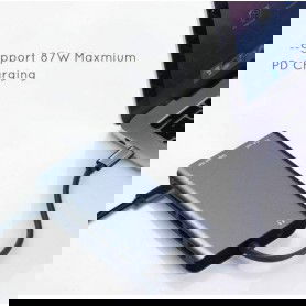 Dr. Phone-DrPhone MF2 USB C Hub - 8-in-1 adapter met Ethernet-poort- 4K UHD HDMI, PD 87W - VGA, 2x USB 3.0 - SD-kaartlezer – mic & audio€ 54,95€ 45,41DrPhoneHub / Adapter8720118011980