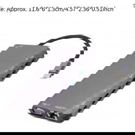 Dr. Phone-DrPhone MF2 USB C Hub - 8-in-1 adapter met Ethernet-poort- 4K UHD HDMI, PD 87W - VGA, 2x USB 3.0 - SD-kaartlezer – mic & audio€ 54,95€ 45,41DrPhoneHub / Adapter8720118011980