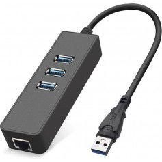 Dr. Phone-DrPhone GT2 - LAN Ethernet Adapter - Gigabit USB 3.0 (3X 3.0 + RJ45 1000Mbps) USB 3 Poorten - Zwart€ 17,95€ 14,83DrPhoneHub8720118135266