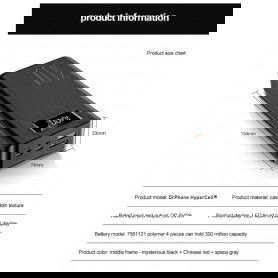 DrPhone HyperCell - 30.000 mAh Lader - LED Display - LED Lamp - Powerbank met Extra Capaciteit - Reizen- Zwart