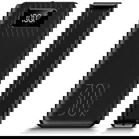 DrPhone HyperCell - 30.000 mAh Lader - LED Display - LED Lamp - Powerbank met Extra Capaciteit - Reizen- Zwart