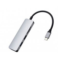 Dr. Phone-DrPhone 5 in 1 USB-C Expander – Type C HUB – USB-C 4K HDMI 30hz + 2x USB3.0 + SD/Micro SD Kaartlezer – Zilver Grijs€ 32,95€ 27,23DrPhoneHub / Adapter8720118039984