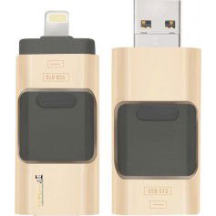 Dr. Phone-DrPhone Flashdrive 256 GB USB Stick 3 in 1 Flashdrive - OTG USB 3.0 + Micro USB + lightning iPhone - Android - Opslag - Goud€ 49,95€ 41,28Flashdrives8720118055434