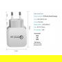 DrPhone QuickCharge - Snellader - Thuislader - Oplader Met Snel Opladen Functie - 9V 2A MAX 18W Fast Charging - Wit