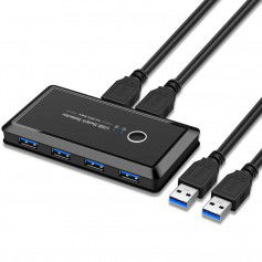 Dr. Phone-DrPhone KVM Switch - USB 3.0 Switch Box Schakelaar - 2 in 4 out Verdeler - 2 Computers die 4 USB-apparaten delen€ 39,95€ 33,02DrPhoneSwitches8720118012888