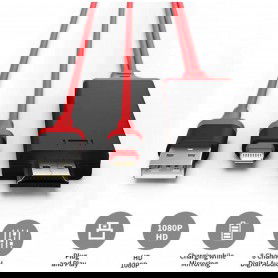 Dr. Phone-DrPhone HD - Lightning naar HDMI HDTV-adapterkabel Plug & Play 1080p - voor iOS-apparaten iPhone / iPad - 2 Meter€ 19,95€ 16,49DrPhoneHDMI Kabels8720118620427