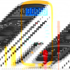 DrPhone Digitale Multimeter - Digitale display & Achtergrondverlichting - Voltmeter - Verbindingsmeter - Voltage - Ohm meter