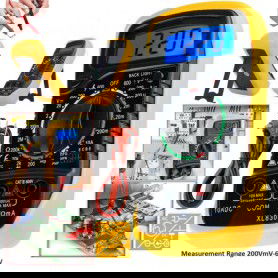 DrPhone Digitale Multimeter - Digitale display & Achtergrondverlichting - Voltmeter - Verbindingsmeter - Voltage - Ohm meter