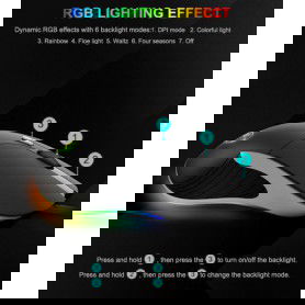 Dr. Phone-Elementkey IMX6 Hoogwaardig Professionele Gaming USB Bedrade Muis – RGB verlichting - 6400 DPI - 6 Knoppen Optische - Zwart€ 32,95€ 27,23ElementkeyMuis8720118013601