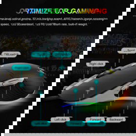 Dr. Phone-Elementkey IMX6 Hoogwaardig Professionele Gaming USB Bedrade Muis – RGB verlichting - 6400 DPI - 6 Knoppen Optische - Zwart€ 32,95€ 27,23ElementkeyMuis8720118013601