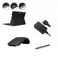 DrPhone PRO N4 - Surface Set - 4 in 1 - Surface 44W Thuislader + 4096 Actieve pen + Opklapbare Muis + Smart Cover PRO - Zwart
