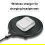 DrPhone QLA4 Draadloze Oplader - iOS Pods 2 & Android EarBuds – Wireless Charger – Qi Lader - Wit