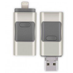 Dr. Phone-DrPhone Flashdrive 32GB USB Stick 3 in 1 Flashdrive - OTG USB 3.0 + Micro USB + lightning iPhone - Android - Opslag - Zilver€ 24,95€ 20,62DrPhoneFlashdrives8720118044773
