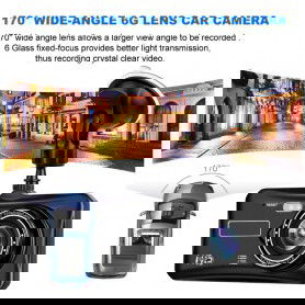 Dr. Phone-DrPhone DC6 Auto Dashcam Voor en Achter - Video Recorder FHD 1080p- Touchscreen - Loop Opname - G-sensor - Groothoek – Detectie€ 59,95€ 49,55DrPhoneDashcam8720118014233