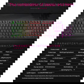 Dr. Phone-Elementkey AK60 - Gaming USB Keyboard - 104 toetsen - Multimedia toetsen - LED – Membraam Klik - RGB - Waterproof€ 39,95€ 33,02ElementkeyToetsenbord8720118273562