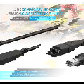 Dr. Phone-DrPhone HNH2 HDMI Mannelijk naar HDMI Vrouwelijk Kabel 1080P – Male naar Female Adapter - Verlengsnoer - 30CM - Zwart€ 9,95€ 8,22DrPhoneHDMI Kabels8720118053003