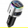 DrPhone HF1 - Handsfree Gesprekken + Autolader – Bluetooth - RGB LED – Fm transmitter – Voltage Detectie - Bellen / Opladen