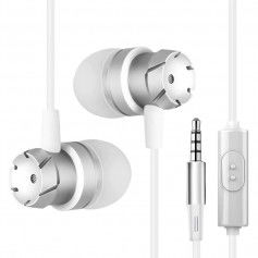 Dr. Phone-DrPhone MT1 - Metalen dopjes - Super Bass - Ruisonderdrukking - Microfoon inbegrepen - Volumeknop - Wit€ 14,95€ 12,36DrPhoneIn-ear Oordoppen8720118661055