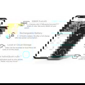 Dr. Phone-DrPhone SMARTCAM X 10 - Draadloze WiFi Deurbel Set met Camera - Google Hub / Alexa - CMOS 2 Megapixel - Nachtzicht - Waterproof€ 99,95€ 82,60DrPhoneBeveiliging8720118661031