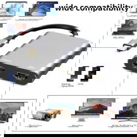 Dr. Phone-DrPhone PD9 USB C naar Dubbele HDMI-adapter - 4K@ 30HZ - 2 in 1 USB-C HDMI HUB - Grijs€ 34,95€ 28,88DrPhoneHub / Adapter8720118053577