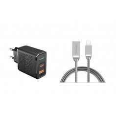 Dr. Phone-DrPhone HALOM1 - 18W snellader + Metalen Lightning Kabel - Anti-knik - LED indicator - 1 Meter - Zwart€ 19,95€ 16,49DrPhoneLaders8720118327692