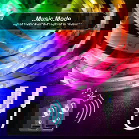 Dr. Phone-DrPhone AG03 - Led strip - Multi Kleur - 5050 SMD - Waterproof - App Controle - Afstandsbediening - Bluetooth audio - 20 Meter€ 49,95€ 41,28DrPhoneVerlichting8720118337790