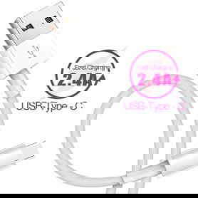 Dr. Phone-DrPhone UC1 - USB-C - Oplaad Kabel - Fast Charger - 2.4A - 2 Meter - Zwart€ 8,95€ 7,40DrPhoneTelefoniekabel8720118661949