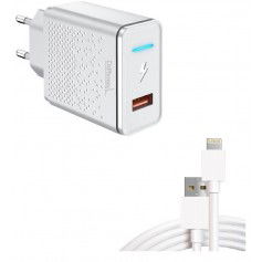 Dr. Phone-DrPhone LS3 - 18W Oplader + Kabel - Lader met LED indicator + 3 Meter Kabel - Voor o.a iPhone/iPad modellen - Wit€ 18,95€ 15,66DrPhoneLaders8720118663554