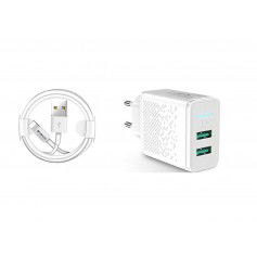 Dr. Phone-DrPhone - ACC02 IQ Smart 2 Poort Lader + Gecertificeerde 2 Meter Lightning naar USB kabel€ 17,95€ 14,83DrPhoneLaders8720118446904