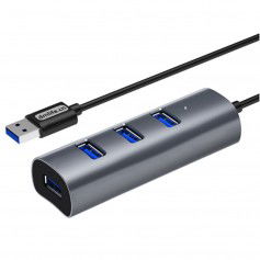 Dr. Phone-DrPhone DM CH9 Metalen Aluminium 4 poorten USB3.0 Hub - 5Gbps - 300 MB/s / Splitter / Verdeler – Zwart€ 17,95€ 14,83DrPhoneHub / Adapter8720118057346
