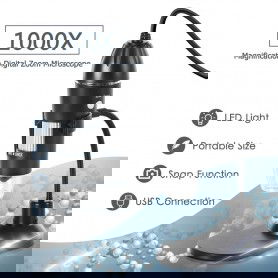 Dr. Phone-DrPhone X4 Microscoop - Beweegbaar - Flexibel - Digitaal - USB- 1080p - 30Fps - Stand - Outdoor - 8 Led licht - Zwart€ 32,95€ 27,23DrPhoneMicroscoop8720118100745