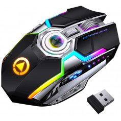 Dr. Phone-Elementkey DML4 Draadloze USB 2.4Ghz Gaming Muis met RGB verlichting- Stille Ergonomische muis met metalen scroller - Zwart€ 34,95€ 28,88ElementkeyMuis8720118056615