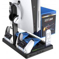 Dr. Phone-DrPhone Multifunctionele Verticale Standhouder – Geschikt voor PS5 - Koptelefoon / Oplaadstation/ Koelventilator & Game Opslag€ 59,95€ 49,55DrPhoneHouders8720118058497