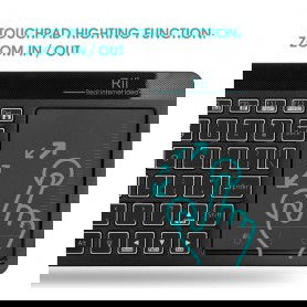 Dr. Phone-Rii K18 Plus Draadloze 2.4GHz USB 3-LED-Multimedia Toetsenbord met achtergrondverlichting en multi-touch groot trackpad - Zwart€ 54,95€ 45,41Toetsenbord8720118058220