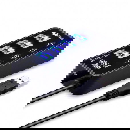 Dr. Phone-DrPhone Xtreme4 USB 4-poorts 3.0 Hub + Power USB poort 2.4A – 5Gbps - met Aan/Uit schakelaars & DC 5V ingang- Zwart€ 29,95€ 24,75DrPhoneHub / Adapter8720118059180