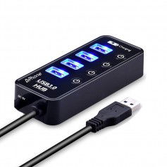 Dr. Phone-DrPhone Xtreme4 USB 4-poorts 3.0 Hub + Power USB poort 2.4A – 5Gbps - met Aan/Uit schakelaars & DC 5V ingang- Zwart€ 29,95€ 24,75DrPhoneHub / Adapter8720118059180