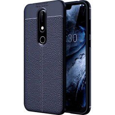 Dr. Phone-DrPhone Nokia 6.1 Pro (2018) TPU Siliconen Autofocus Hoesje - Leren Achterkant Textuur [Valbescherming /€ 7,95€ 6,57Nokia8720118469088