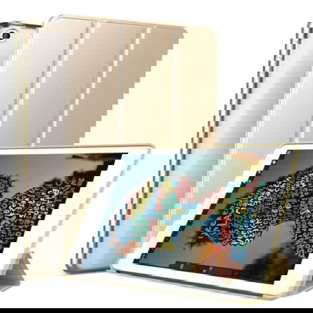 Dr. Phone-DrPhone Tri-Fold - Opvouwbare Cover - PU Lederen Case - Voorkant + Achterkant - Voor iPad Mini 5 2019 - Goud€ 18,95€ 15,66DrPhoneTablethoesjes8720118277492