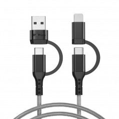 Dr. Phone-DrPhone PDC1 – Multi Charging Kabel – 4 In 1 Snellader – Nylon Kabel – Geschikt voor USB-C / Lightning / Micro USB / USB – Zwart€ 16,95€ 14,01DrPhoneTelefoniekabel8720118089415
