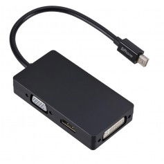 Dr. Phone-DrPhone VHD1 - 3 in 1 Mini Displaypoort Naar VGA & HDMI & DVI Monitor Adapter Kabel - High Performance Chips - Zwart€ 14,95€ 12,36DrPhoneHub / Adapter8720118276402