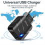 DrPhone HALOXII - 28W Thuislader - USB 3.0 Qualcom 3.0 Quick Charge & 2.1A met indicator licht - Adapter - Snel Lader– Zwart