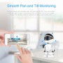 DrPhone CCS5 – Robot WiFi Camera – Tweerichtings Audio – PTZ (PAN & TILT) Bewegingsdetectie – App IOS & Android - Wit