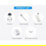 DrPhone CCS5 – Robot WiFi Camera – Tweerichtings Audio – PTZ (PAN & TILT) Bewegingsdetectie – App IOS & Android - Wit