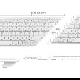 Elementkey Draadloos Bluetooth Keyboard Tablets / Computers / TV Wireless Toetsenbord Windows / IOS en Android Wit
